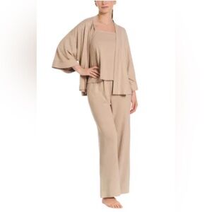 Lemon Soft Brown Oatmeal 3 Piece Lounge Set - Shrug, Tank and Pants